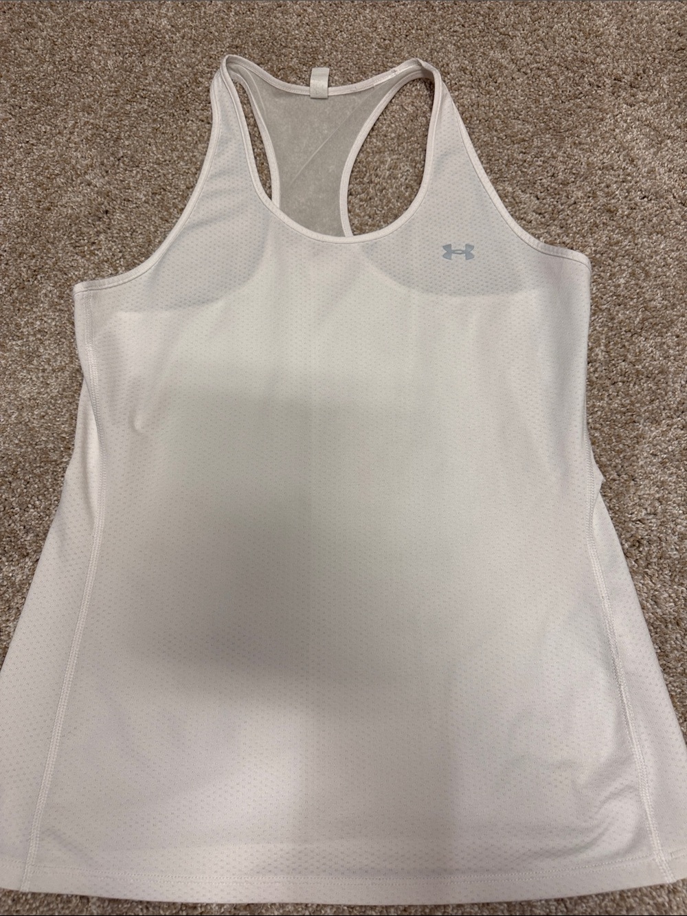 Under Armour White Racerback Performance Tank